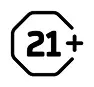21+ age restriction icon